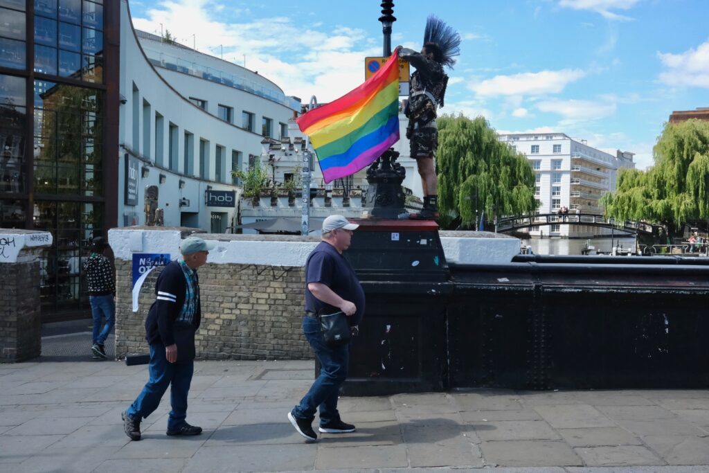 London Street Photography Camden Rainbow Flag Punk